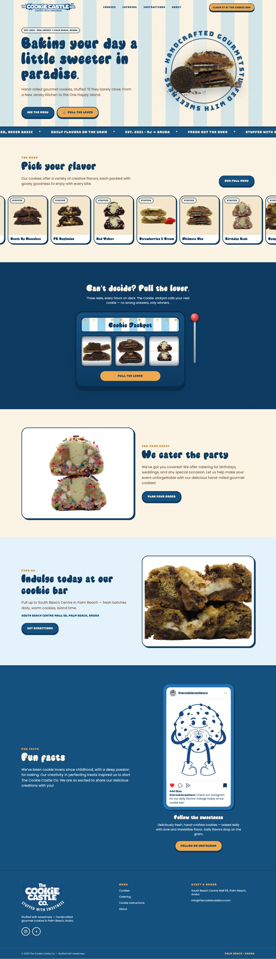 The Cookie Castle Co. — schermafbeelding van de site
